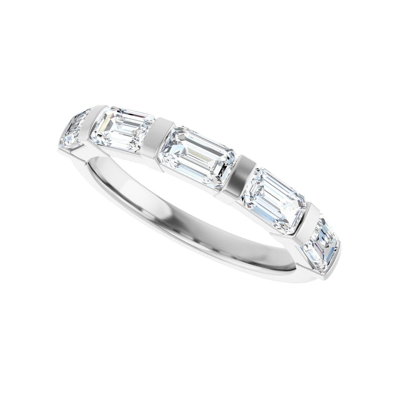 1 1/2 ct tw Channel-Set Lab Grown Anniversary Band in 14K White G... - view 5