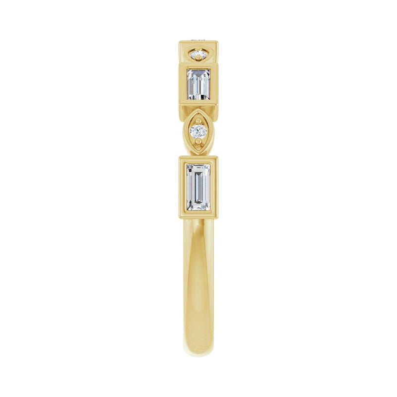 1/2 ct tw Diamond Lab Grown Anniversary Band in 14K White Gold... - view 4