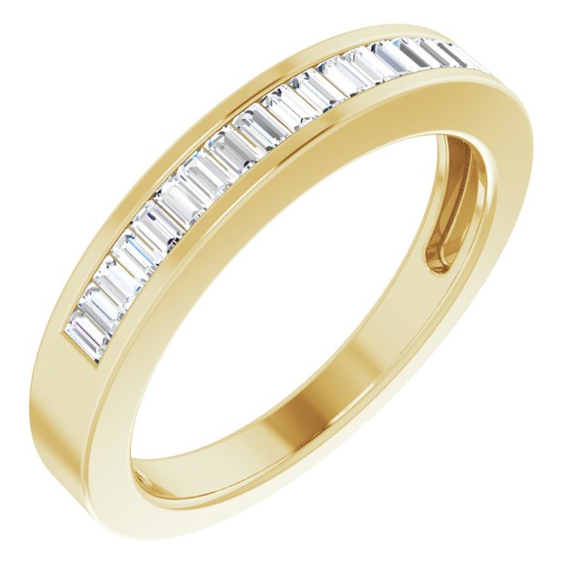 The Tessa — Channel-Set Anniversary Band - Yellow