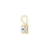 1/2 ct Round Lab Grown Diamond Hidden Halo Halo Pendant in 14K Wh... - view 3