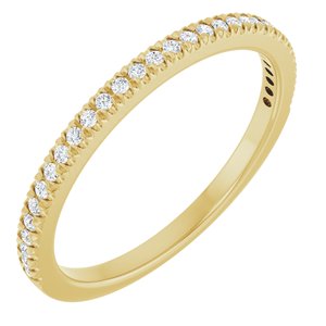 The Slate — French-Set Anniversary Wedding Band — Yellow Gold