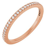 The Slate — French-Set Anniversary Wedding Band — Rose Gold