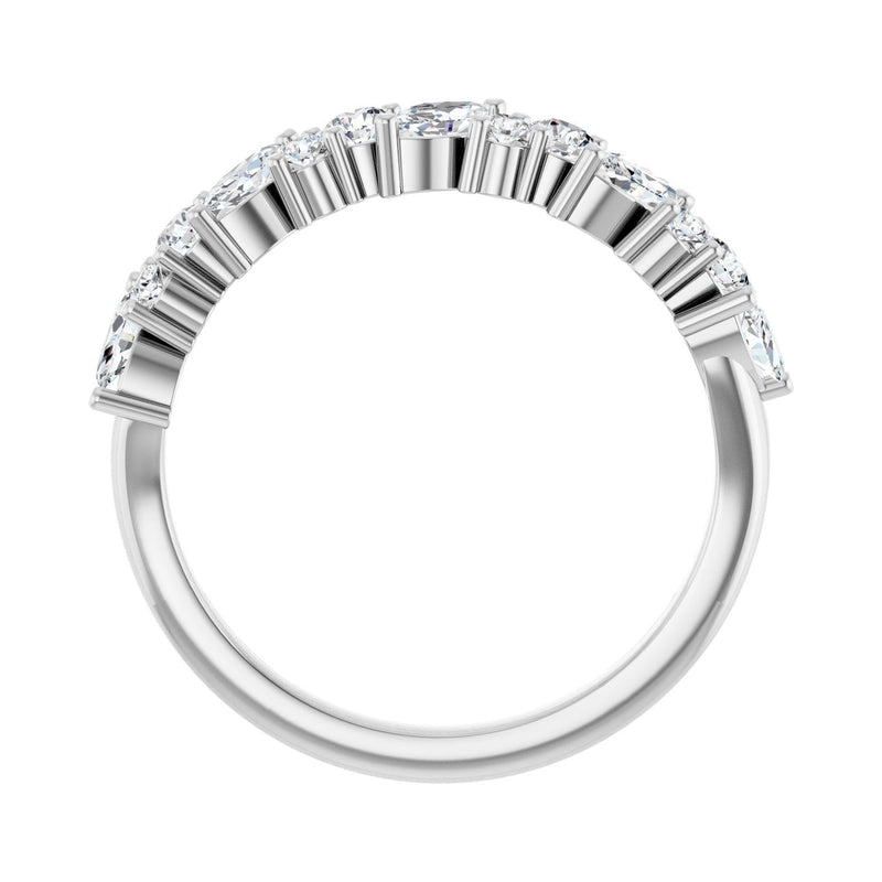 3/4 ct tw Diamond Lab Grown Anniversary Band in 14K White Gold... - view 2