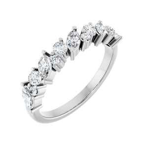 3/4 ct tw Diamond Lab Grown Anniversary Band in 14K White Gold...