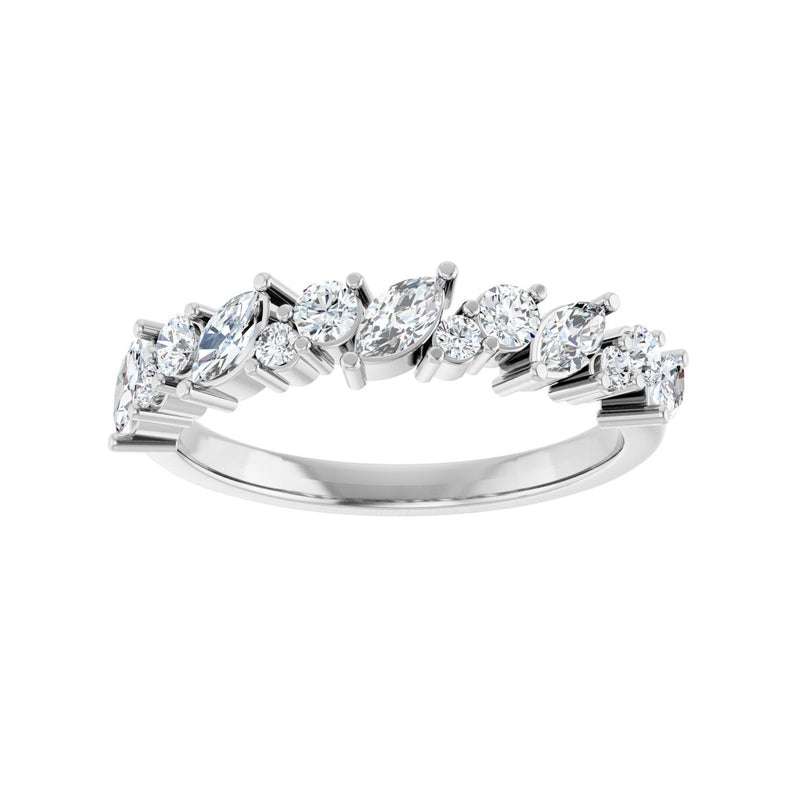 3/4 ct tw Diamond Lab Grown Anniversary Band in 14K White Gold... - view 3