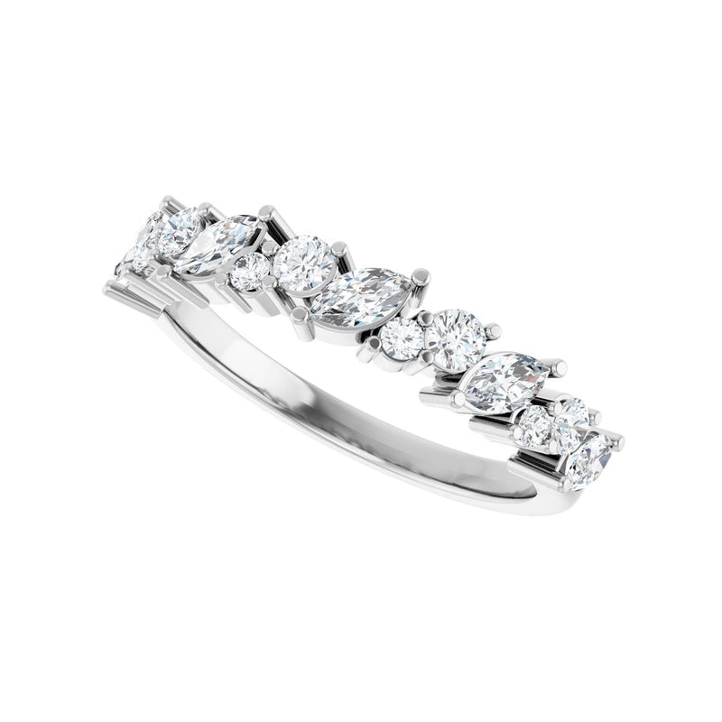 3/4 ct tw Diamond Lab Grown Anniversary Band in 14K White Gold... - view 5