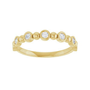 1/2 ct tw Bezel Lab Grown Anniversary Band in 14K White Gold... - view 3