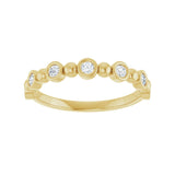 1/2 ct tw Bezel Lab Grown Anniversary Band in 14K White Gold... - view 3