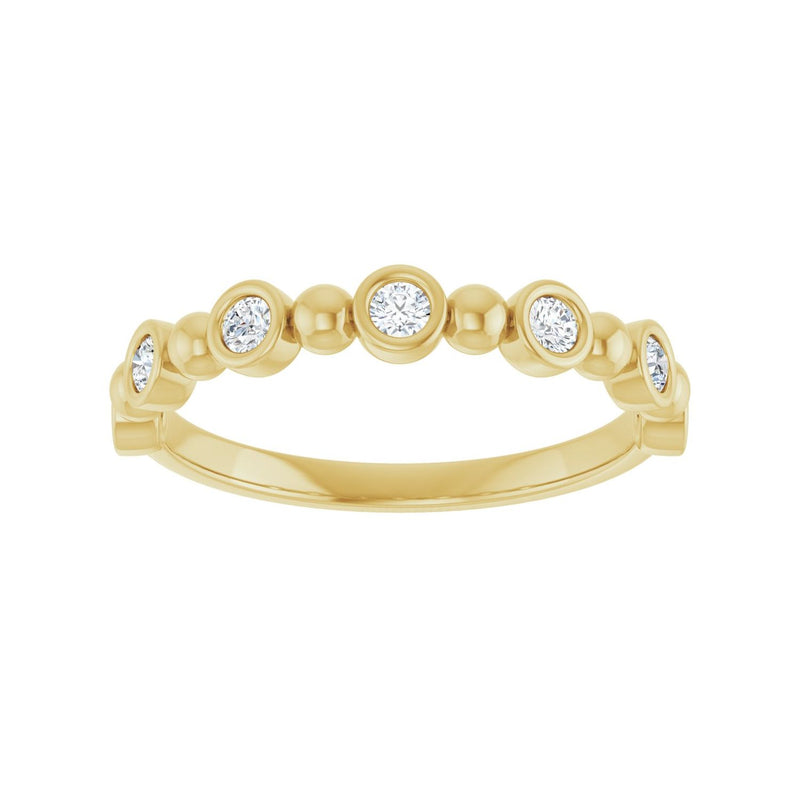 1/2 ct tw Bezel Lab Grown Anniversary Band in 14K White Gold... - view 3