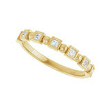 1 1/8 ct tw Bezel Lab Grown Anniversary Band in 14K White Gold... - view 5