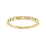 1/10 ct tw Bezel Lab Grown Anniversary Band in 14K White Gold... - view 3