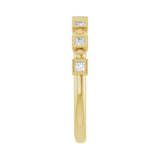 1 1/8 ct tw Bezel Lab Grown Anniversary Band in 14K White Gold... - view 4