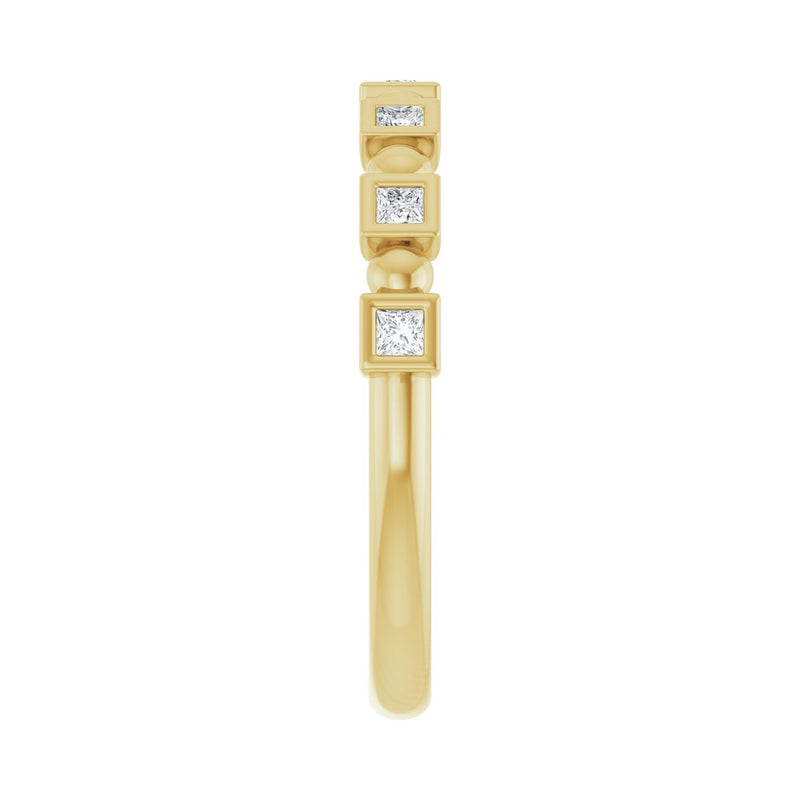 1 1/8 ct tw Bezel Lab Grown Anniversary Band in 14K White Gold... - view 4