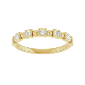 1 1/8 ct tw Bezel Lab Grown Anniversary Band in 14K White Gold... - view 3