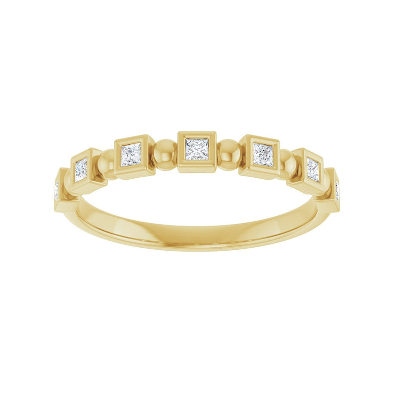 1 1/8 ct tw Bezel Lab Grown Anniversary Band in 14K White Gold... - view 3