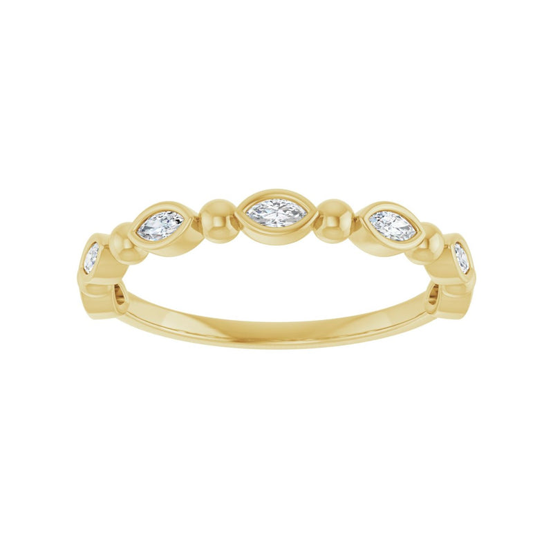 1/3 ct tw Bezel Lab Grown Anniversary Band in 14K White Gold... - view 3