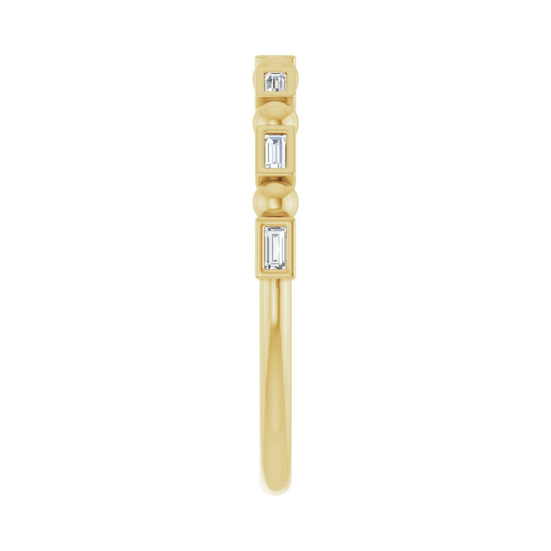 1/10 ct tw Bezel Lab Grown Anniversary Band in 14K White Gold... - view 4