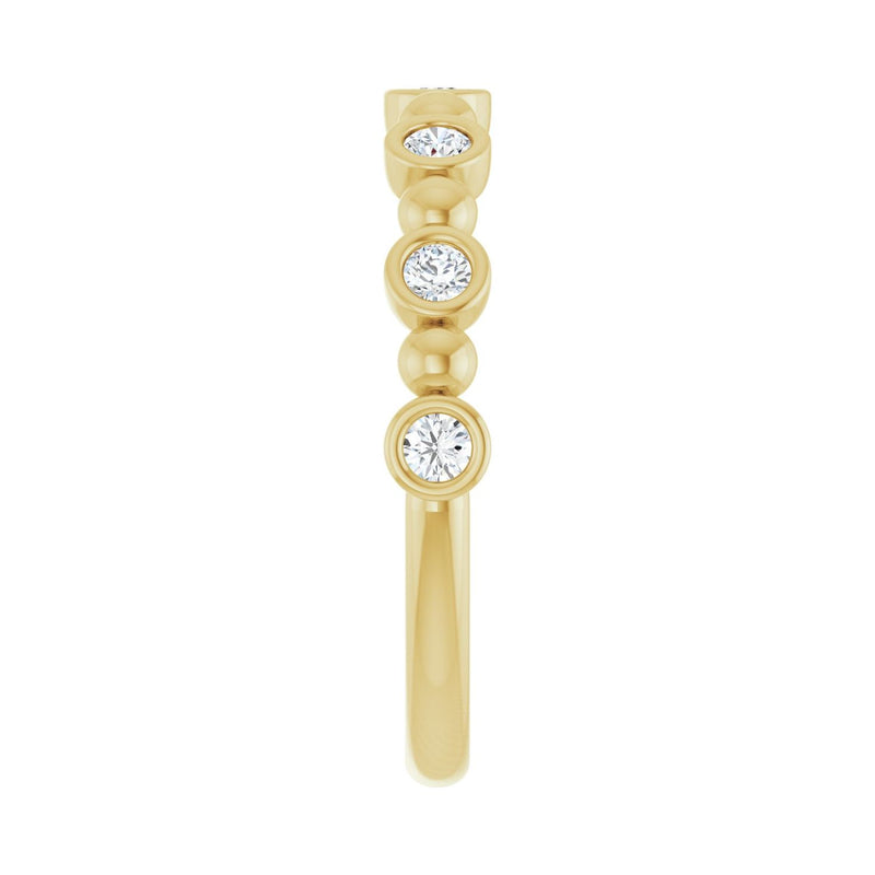 1/2 ct tw Bezel Lab Grown Anniversary Band in 14K White Gold... - view 4