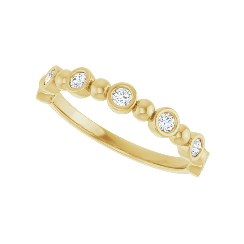 1/2 ct tw Bezel Lab Grown Anniversary Band in 14K White Gold... - view 5