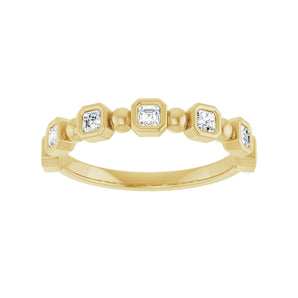 1 1/8 ct tw Bezel Lab Grown Anniversary Band in 14K White Gold... - view 3