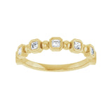 1 1/8 ct tw Bezel Lab Grown Anniversary Band in 14K White Gold... - view 3