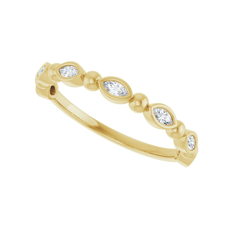1/3 ct tw Bezel Lab Grown Anniversary Band in 14K White Gold... - view 5