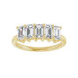 1 3/4 ct tw Five-Stone Lab Grown Anniversary Band in 14K White Go... - view 3
