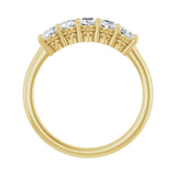 1 7/8 ct tw Five-Stone Lab Grown Anniversary Band in 14K White Go... - view 2