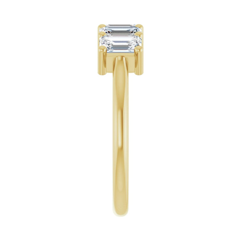 1 3/4 ct tw Five-Stone Lab Grown Anniversary Band in 14K White Go... - view 4