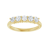 1/2 ct tw Five-Stone Lab Grown Anniversary Band in 14K White Gold... - view 3