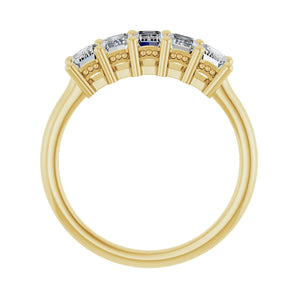 1 3/4 ct tw Five-Stone Lab Grown Anniversary Band in 14K White Go... - view 2