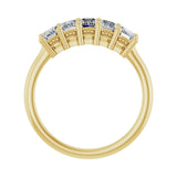 1 3/4 ct tw Five-Stone Lab Grown Anniversary Band in 14K White Go... - view 2