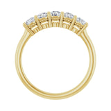 1/2 ct tw Five-Stone Lab Grown Anniversary Band in 14K White Gold... - view 2