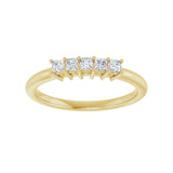 1 ct tw Five-Stone Lab Grown Anniversary Band in 14K White Gold... - view 3