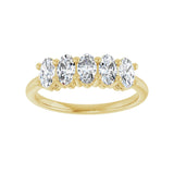 1 7/8 ct tw Five-Stone Lab Grown Anniversary Band in 14K White Go... - view 3