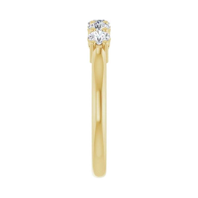 1/2 ct tw Five-Stone Lab Grown Anniversary Band in 14K White Gold... - view 4