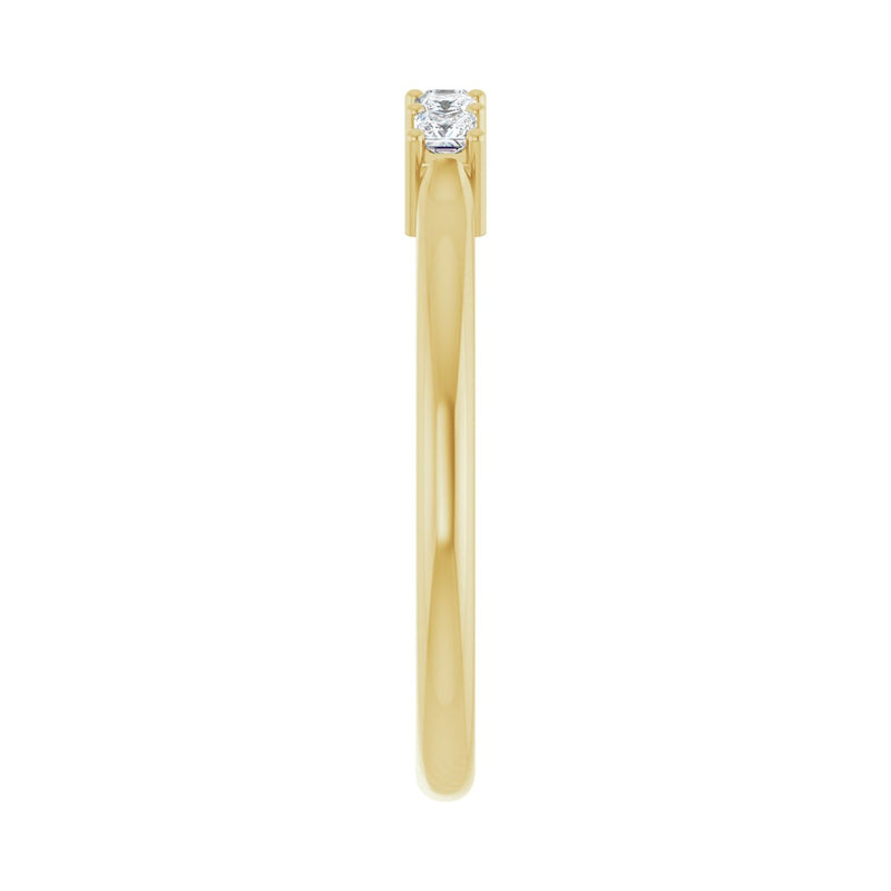 1 ct tw Five-Stone Lab Grown Anniversary Band in 14K White Gold... - view 4