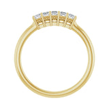 1 ct tw Five-Stone Lab Grown Anniversary Band in 14K White Gold... - view 2