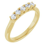 The Peak — Five-Stone Anniversary Band — Yellow Gold
