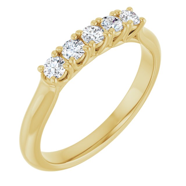The Tara — Five-Stone Anniversary Band - Yellow
