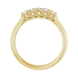 1 ct tw Five-Stone Lab Grown Anniversary Band in 14K White Gold... - view 2
