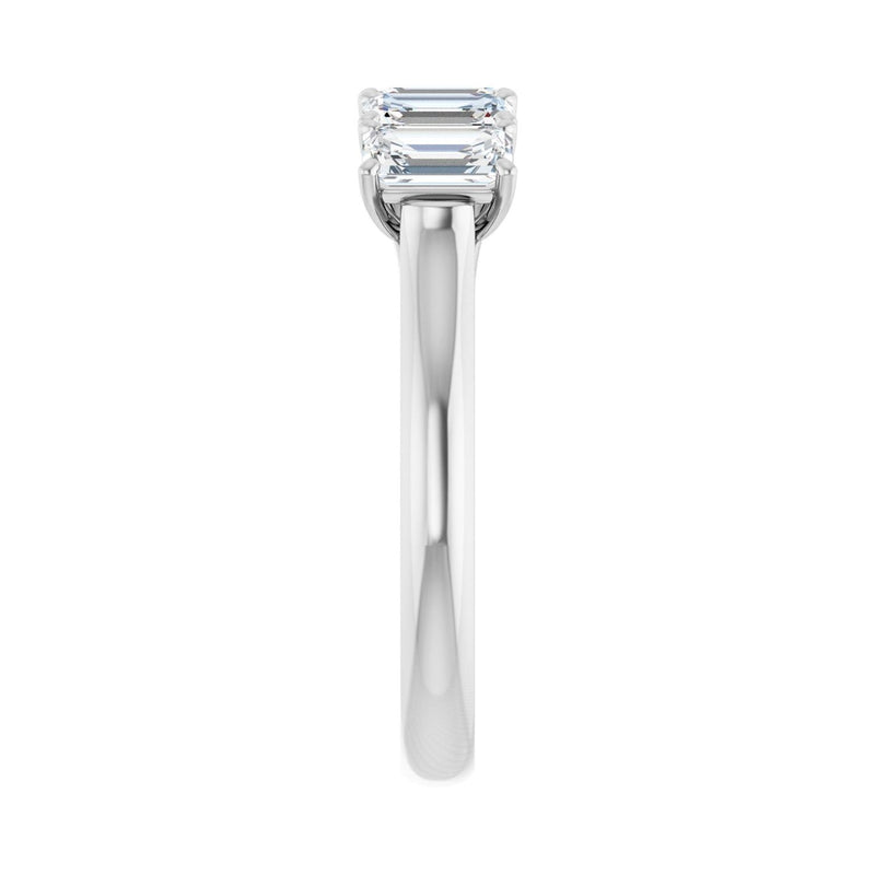 1 1/2 ct tw Five-Stone Lab Grown Anniversary Band in 14K White Go... - view 4