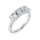 1 1/2 ct tw Five-Stone Lab Grown Anniversary Band in 14K White Go...