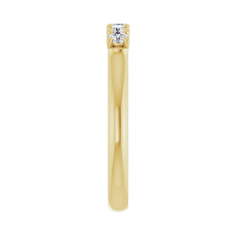 1 ct tw Five-Stone Lab Grown Anniversary Band in 14K White Gold... - view 4