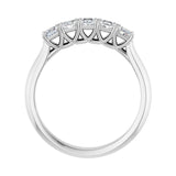 1 ct tw Five-Stone Lab Grown Anniversary Band in 14K White Gold... - view 2