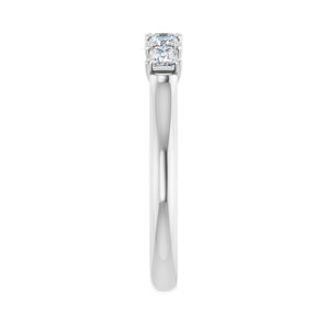 1 ct tw Five-Stone Lab Grown Anniversary Band in 14K White Gold... - view 4