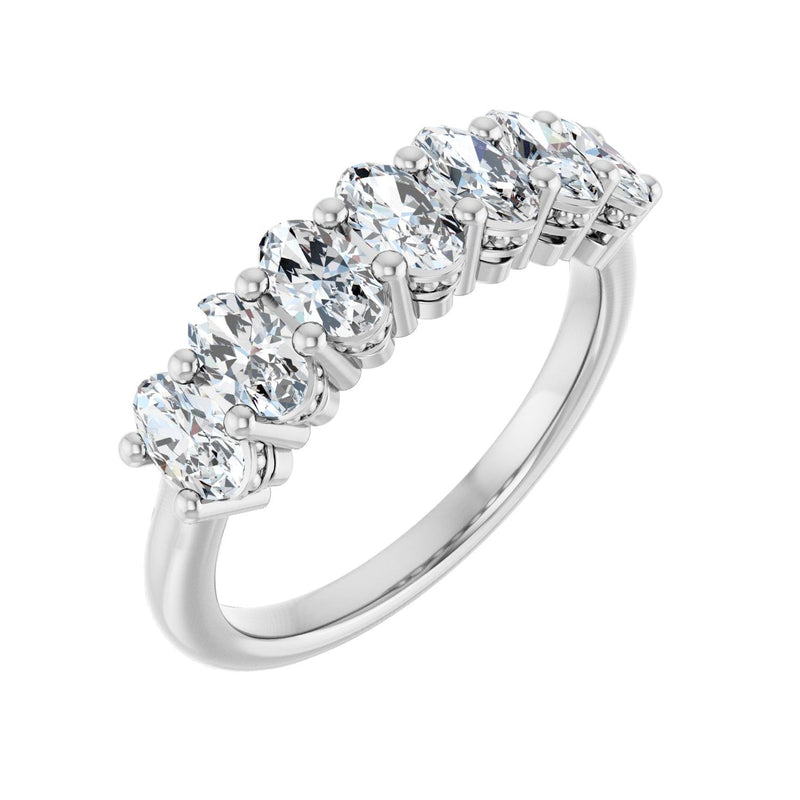 1 1/2 ct tw Diamond Lab Grown Anniversary Band in 14K White Gold...