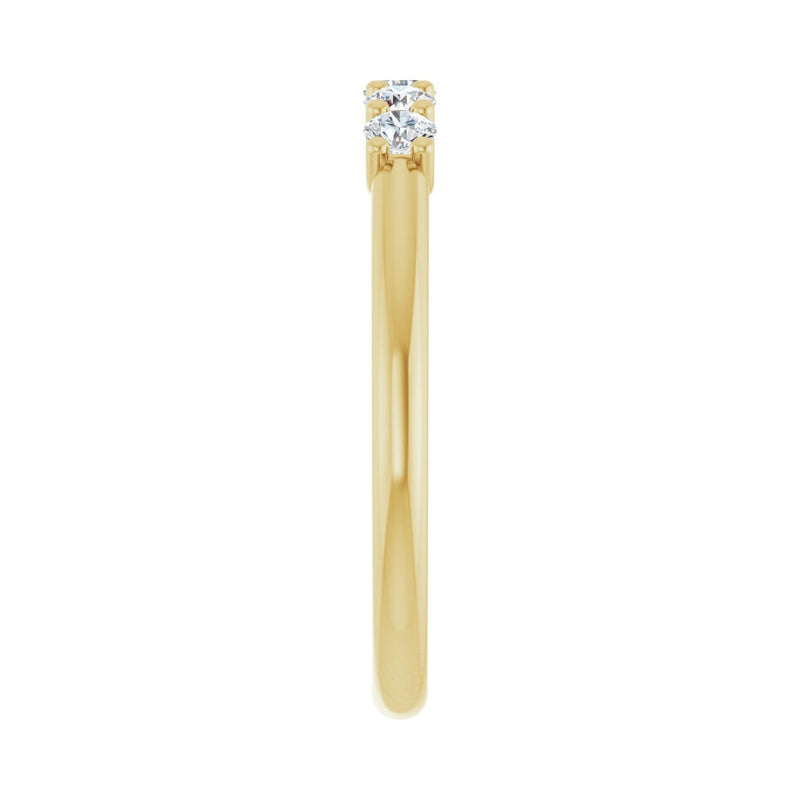 1 ct tw Five-Stone Lab Grown Anniversary Band in 14K White Gold... - view 4