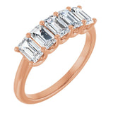 The Delia — Five-Stone Anniversary Band - Rose