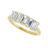 1 1/2 ct tw Five-Stone Lab Grown Anniversary Band in 14K White Go... - view 5
